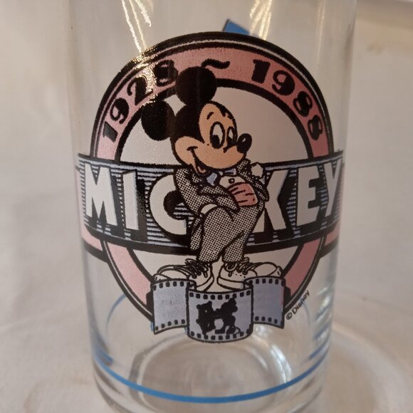 Disney Mickey Mouse Through The Years 1928 - 1988 60th Drinking Glass Sunoco - Picture 4 of 13